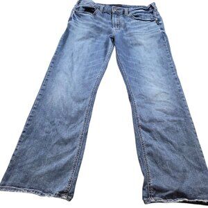 Silver Jeans Zac Men's 36x29 Tag 36x30 Straight Relaxed Denim Flap Pocket Read*